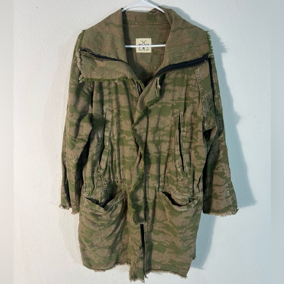 Tribe Kelley Jackets & Blazers - Tribe Kelly Camo Fray Jacket